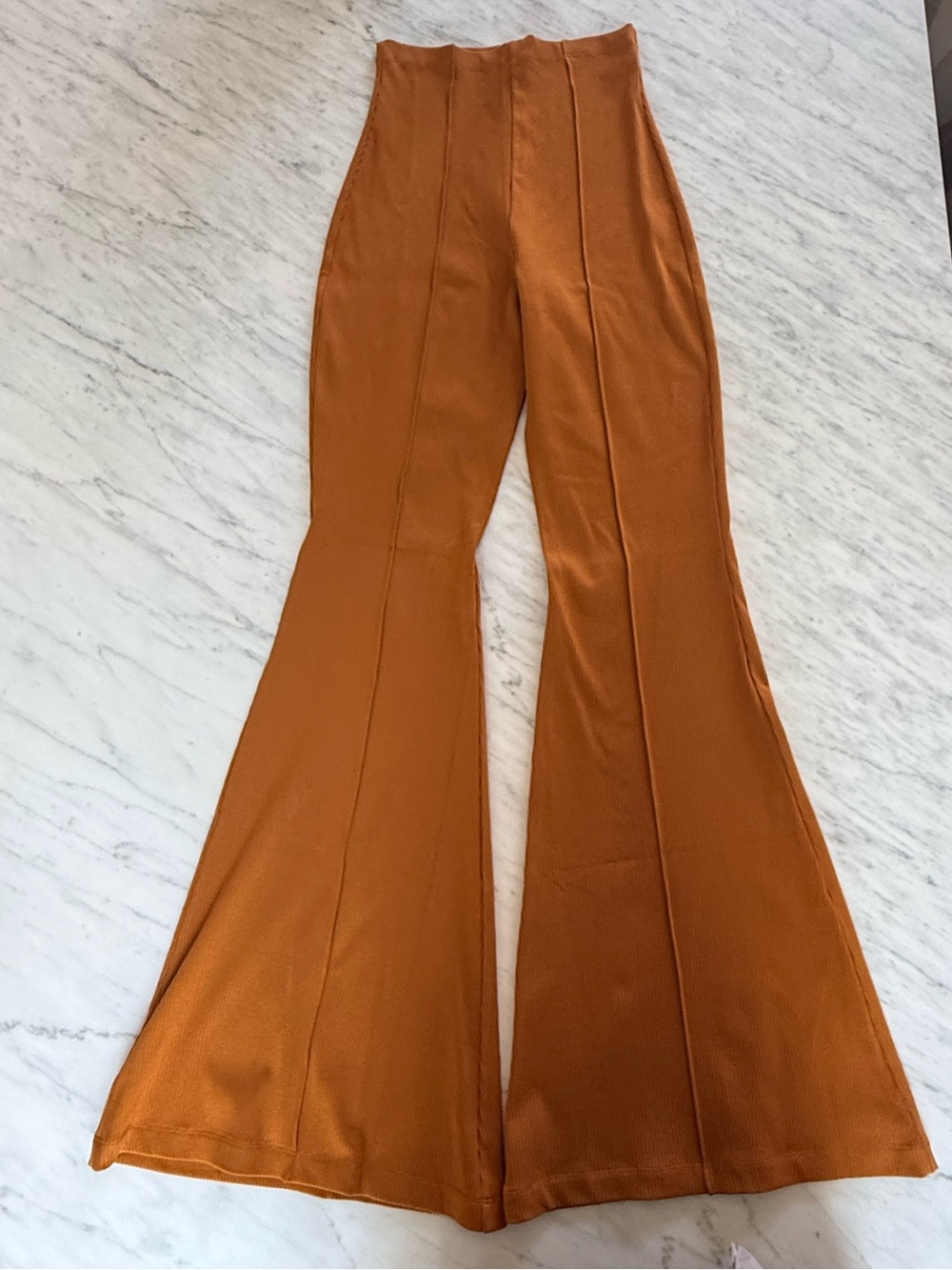 Riley Rader Copper Ribbed Flared Pant - Picture 2 of 4